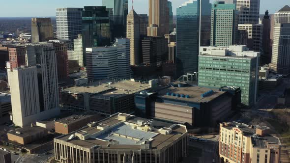 Aerial Reveal Downtown Minneapolis