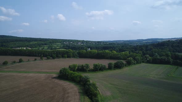 French Vexin Regional Natural Park seen from the sky