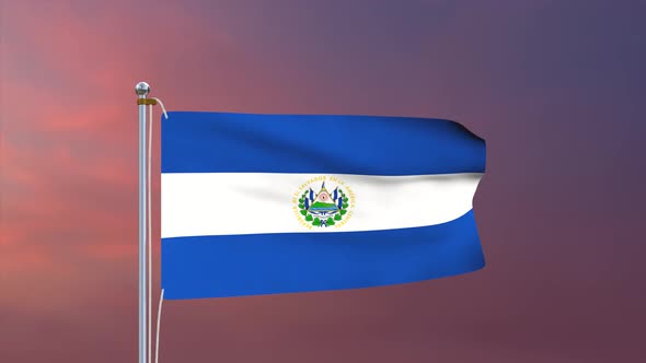 El Salvador Flag 4k