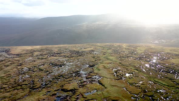 The Beautiful Farscallop Mountain View Towards the Staghall Mountain in the Derryveaghs in County