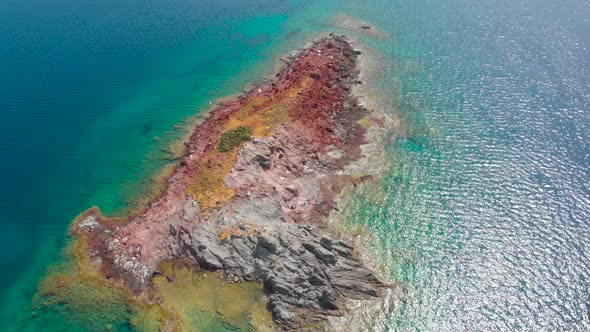 Uninhabited Virgin Island Created By Volcanic Activity. Wild Little Gull House.