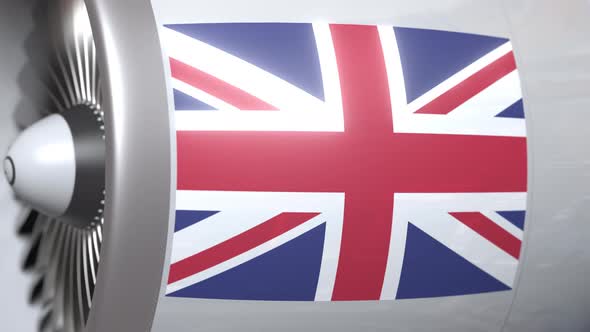 Turbine with Flag of the United Kingdom