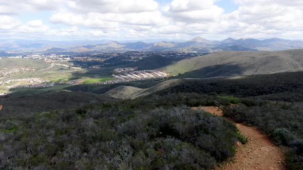 Aerial View of Black Mountain in Carmel Valley, San Diego, California, USA