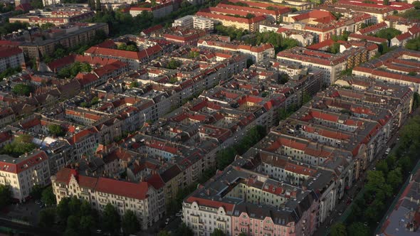 Aerial View of Blocks of Tenement Houses in Urban Neighbourhood