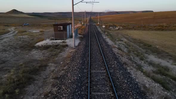 Flying Along a Train Track