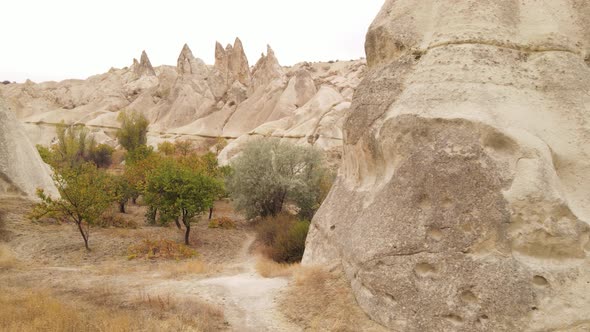 Cappadocia Landscape Aerial View. Turkey. Goreme National Park