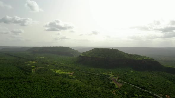 Africa Mali Forest And Hills Aerial View