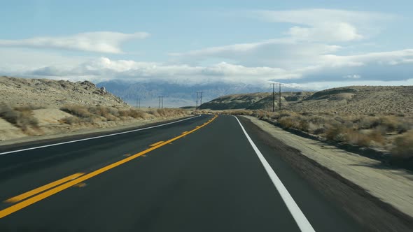 Road Trip to Death Valley Driving Auto in California USA