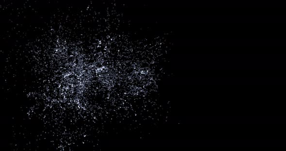 Water splash  from the side blows out alt