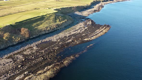 Aerial View of the Ballysaggart Coast at St Johns Point in County Donegal  Ireland