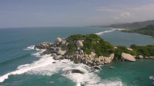 Aerial view of Playa del Cabo, Colombia.