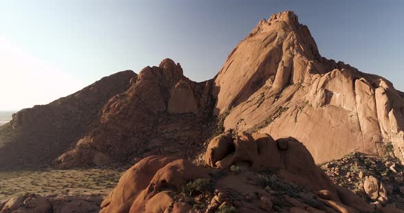 Spitzkoppe Mountains in Namibia. High Peaks rising out of the desert