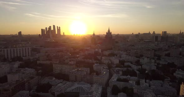 4 K Moscow Sunset Panorama