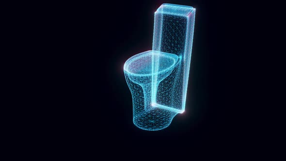 Toilet Hologram Rotating Hd