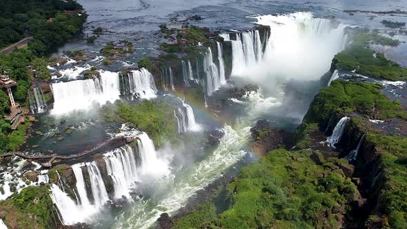 Giant natural watefalls landmark of world travel destinatnions.