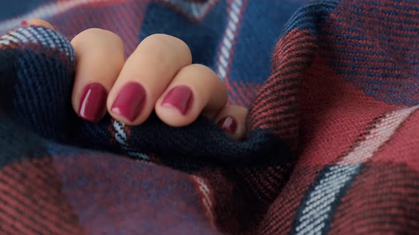 Stylish Red Female Nails