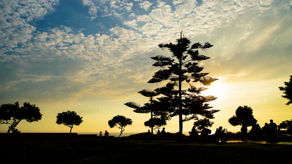 Walking Silhouettes in Lima