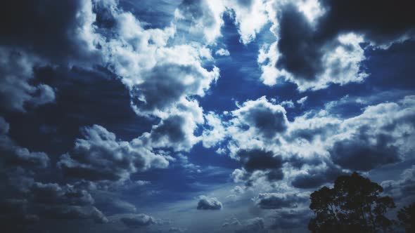 Clouds at Night. Abstract Nature Background