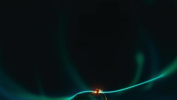 Energy of Aurora Borealis Overlay Background