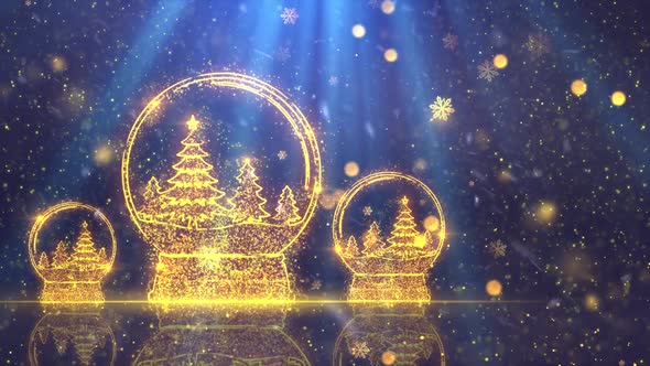 Christmas Snow Globe Background 3