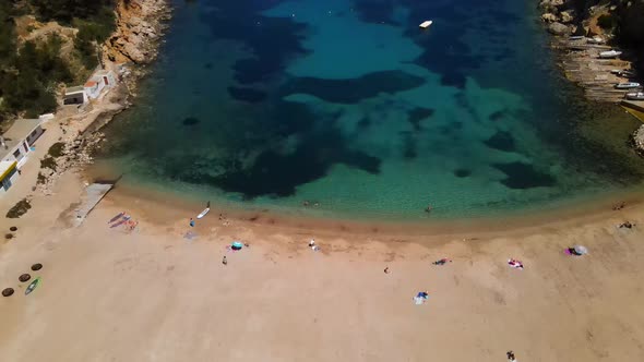 Puerto de San Miguel beach in Ibiza, Spain