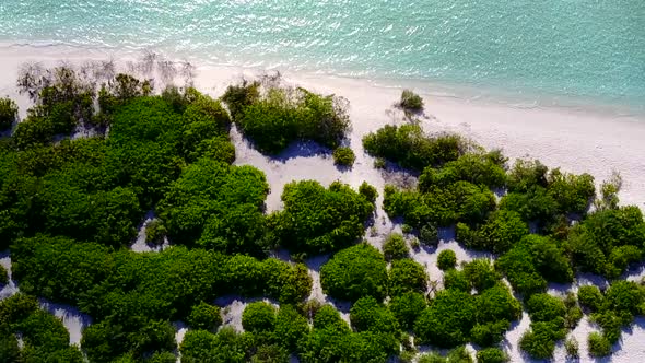 Aerial view landscape of marine resort beach by sea with sand background