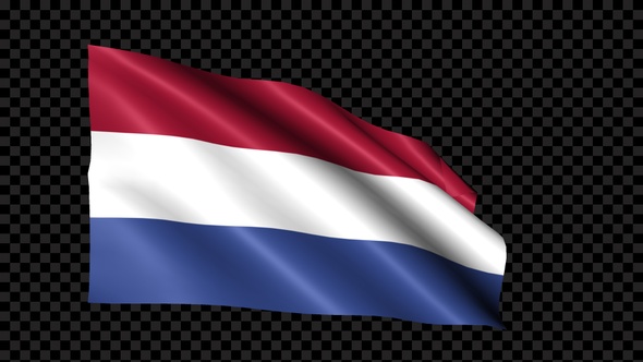Netherlands Flag Blowing In The Wind