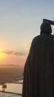 Monument To Vladimir the Great at Dawn in the Morning