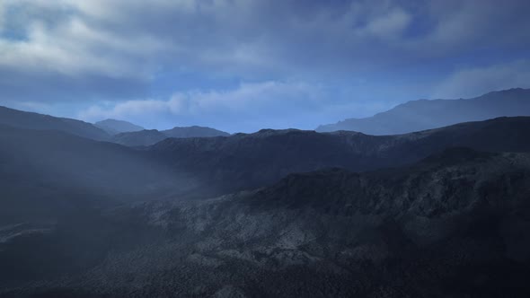 Mountain in the Fog and Stone Desert