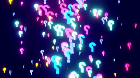 colorful question mark icons, 3d render