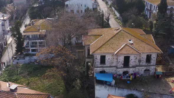 Istanbul Prince Islands Abandoned House Aerial View