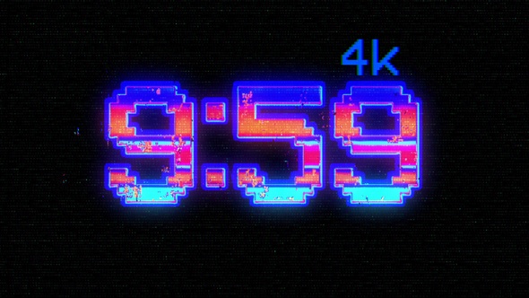 4k Digital 10 Minute Countdown