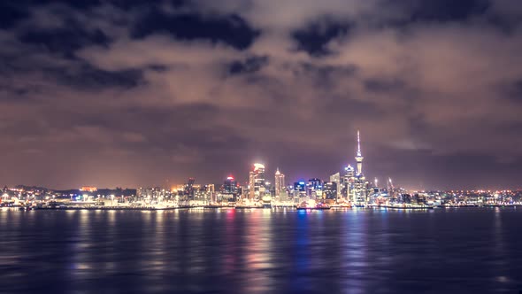 Auckland at night timelapse