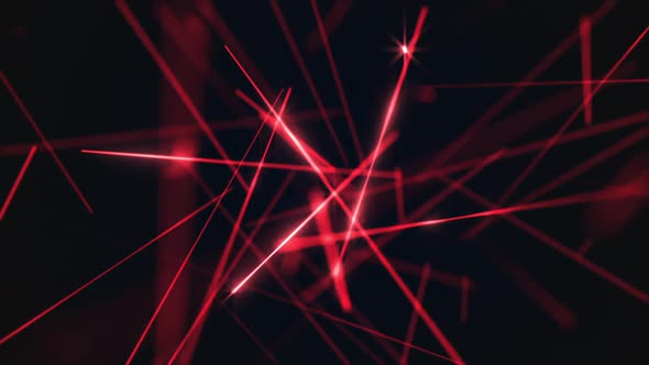 Red Laser Beams Technology Motion Background