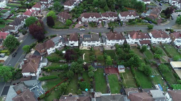 Flying Above London Neighbourhood Full Hd