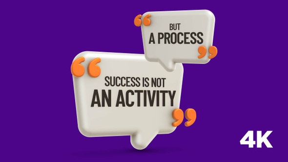 Inspirational Quote: success is not an activity but a process