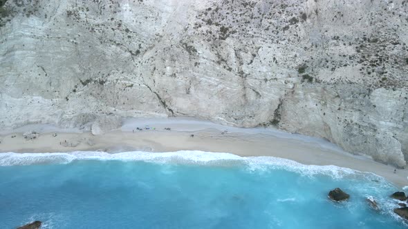 Aerial View of Porto Katsiki Beach Greece Vacation