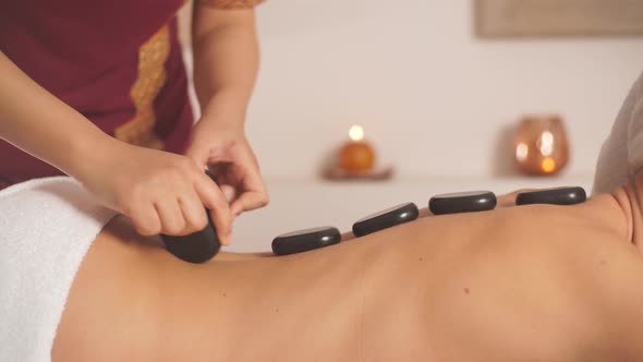 Back Massage Helping Relieve Muscle Tension and Pain.