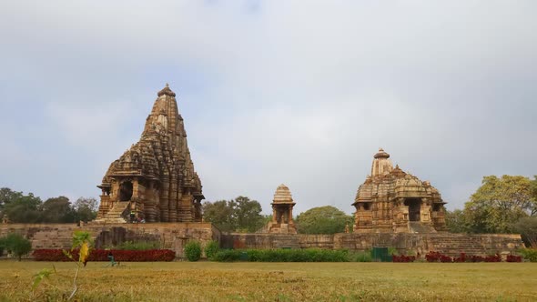 Timelapse of Kandariya Mahadev and Jagdamba Temple at Western Group of Temples, Khajuraho - UNESCO W