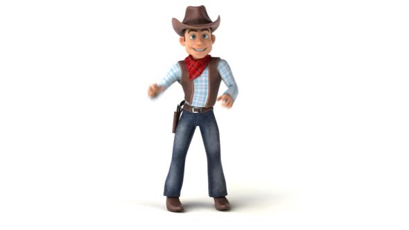 Fun 3D cartoon cowboy dancing