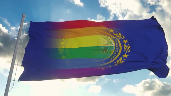 Flag of New Hampshire and LGBT