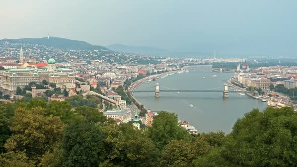 Budapest Day To Night Time Lapse