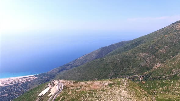 Mountain near beach in Albania