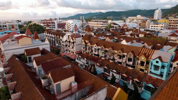 Beautiful Aerial Panoramic View Landscape and Cityscape View