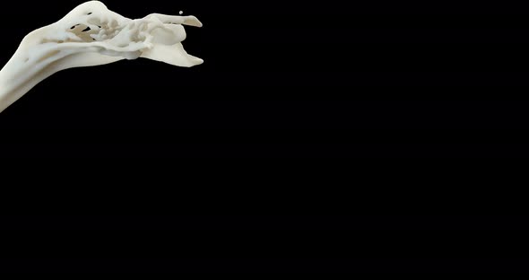 Fluid Creamy Texture Movement with Macro Splatter Drops alt