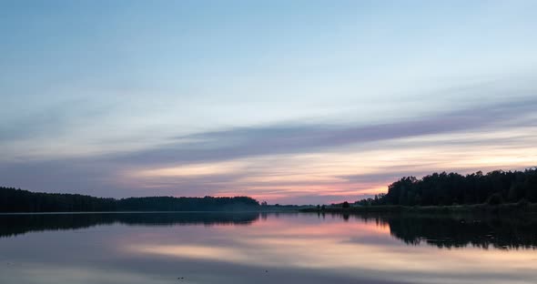 Sunset On A Lake In Ukraine
