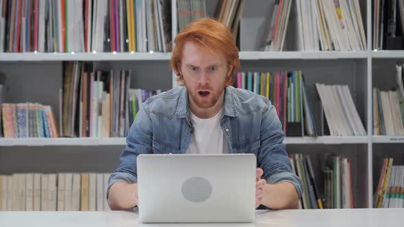 Loss Frustrated Man Working on Laptop