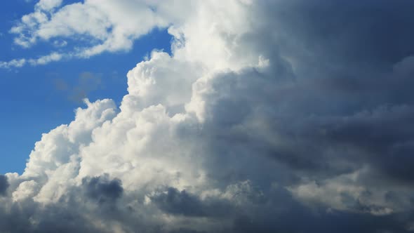 blue sky and white clouds time-lapse photography