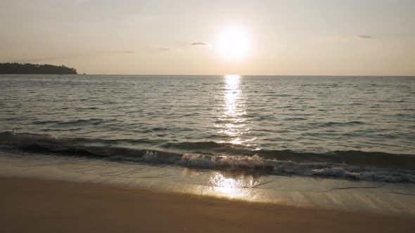 Swash Wave Traveling Up the Sea Shore