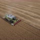 Combine harvesting oat. Agriculture landscape. Aerial view - VideoHive Item for Sale